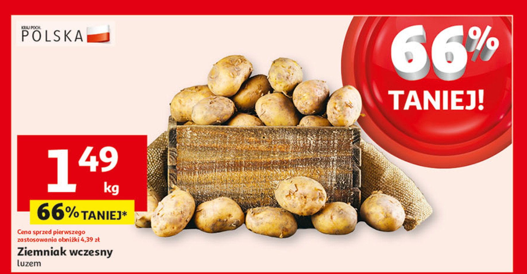 Ziemniaki wczesne promocja w Auchan