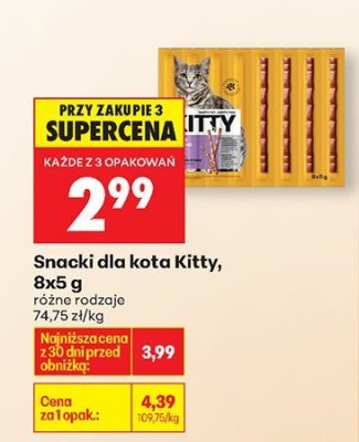 Karma Snacki dla kota Kitty różne rodzaje promocja w Biedronka