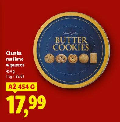 Ciastka maślane w puszce Butter Cookies promocja w Lidl