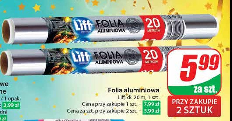 Folia aluminiowa 20 m Liff promocja