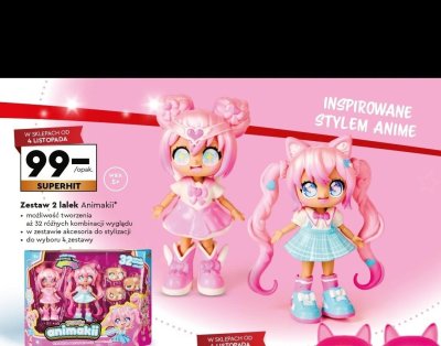 Zestaw 2 lalek Animakii promocja w Biedronka
