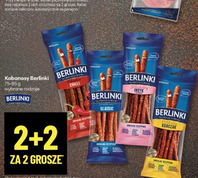 Kabanosy Berlinki - Kurczak promocja w Delikatesy Centrum