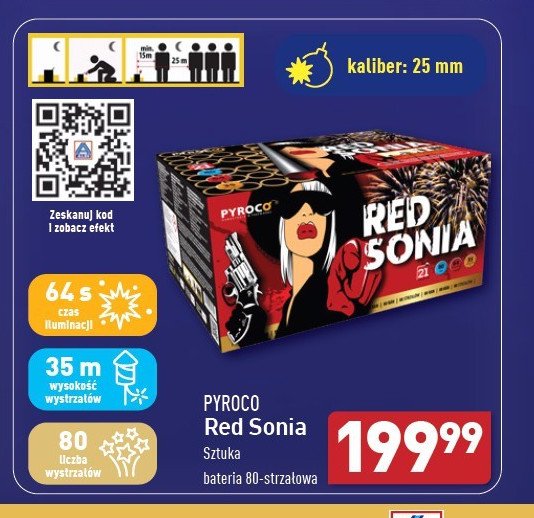 Bateria red sonia Pyroco promocja w Aldi