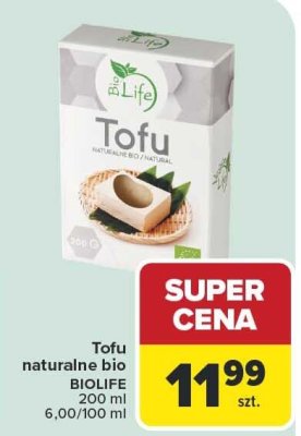 Tofu naturalne bio BIOLIFE promocja w Carrefour