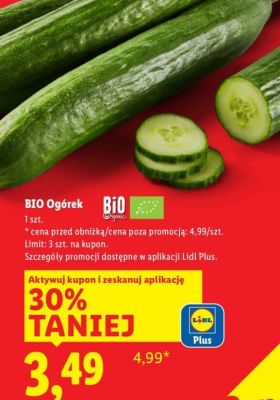 Ogórek bio promocja w Lidl