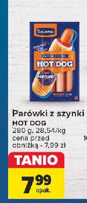 Parówki hot dog z szynki Tarczyński promocja