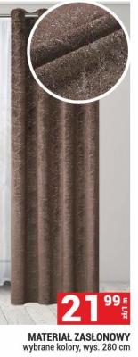Materiał zasłonowy, wys. 280 cm promocja w Merkury Market