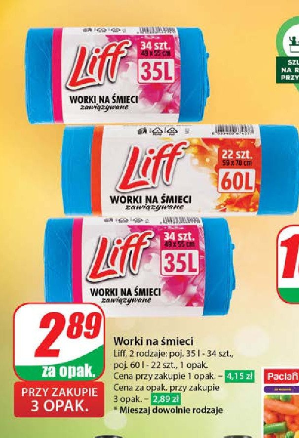 Worki na 艣mieci 60 l Liff promocja