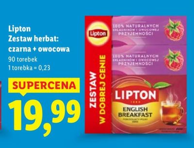 Herbata Lipton Zestaw herbat: czarna + owocowa promocja w Lidl