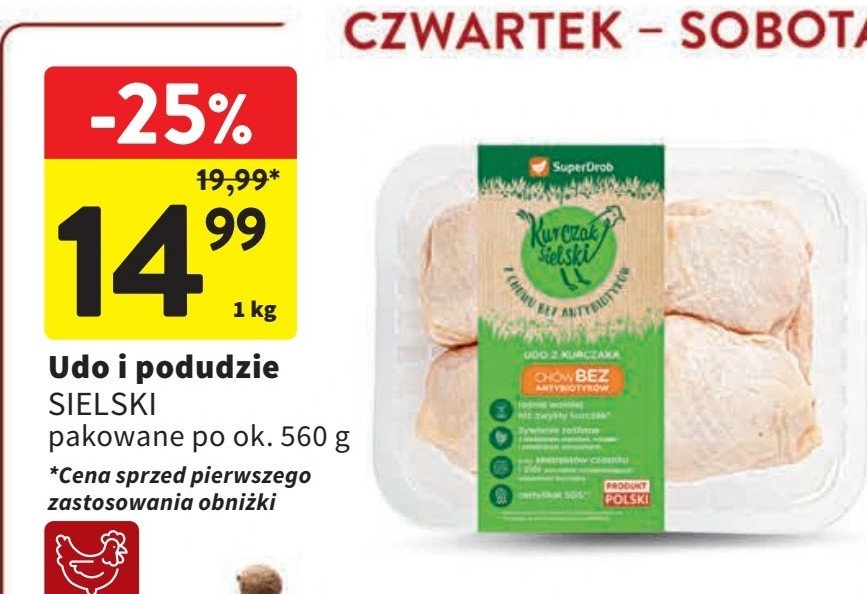 Udo i podudzie z kurczaka sielskiego Superdrob promocja