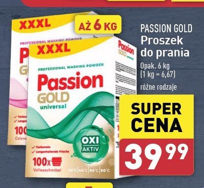 Proszek do prania universal Passion gold promocja w Aldi