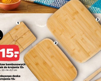 Zestaw bambusowych desek do krojenia 15 zł promocja w Netto