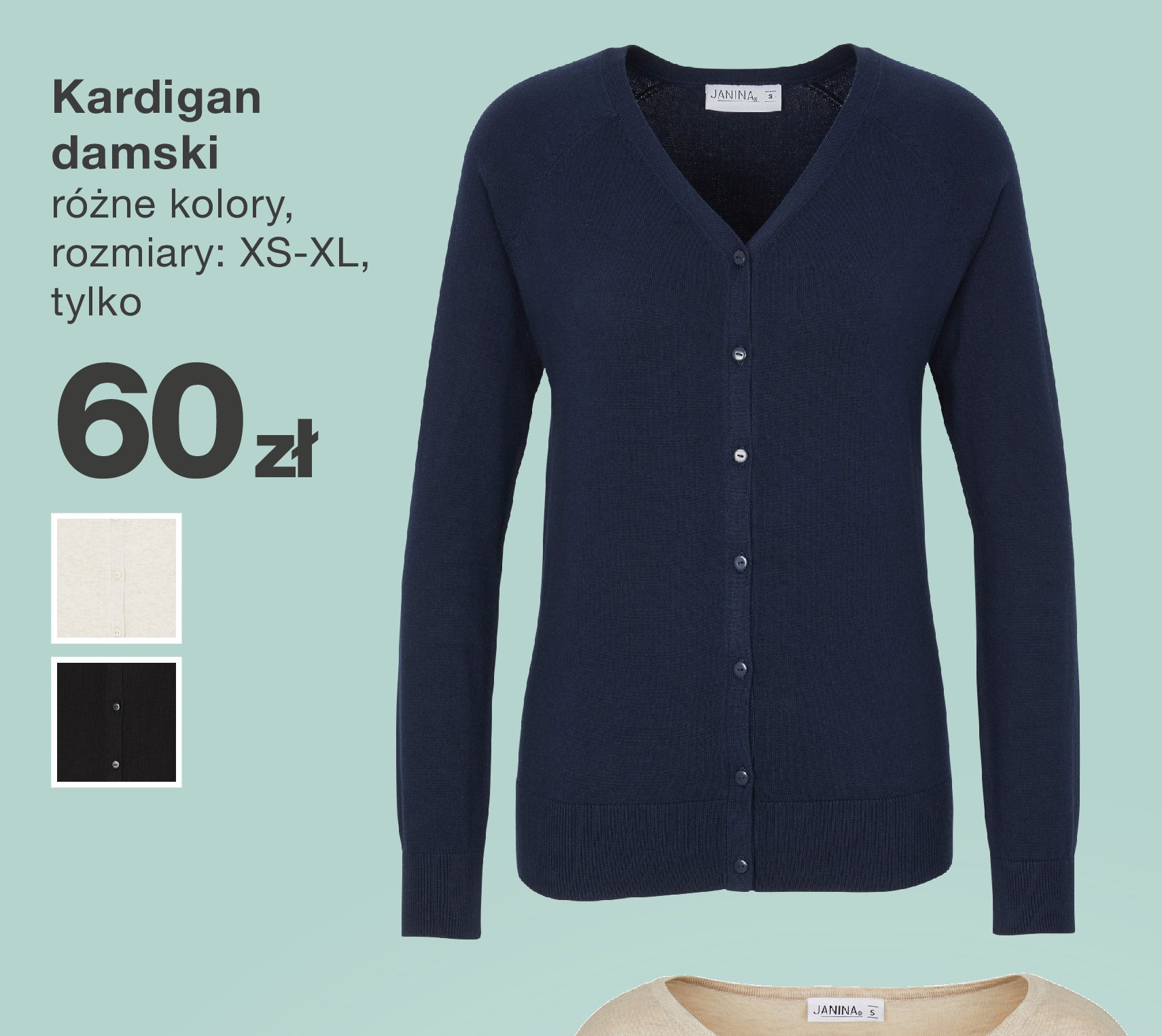 Kardigan damski xs-l promocja