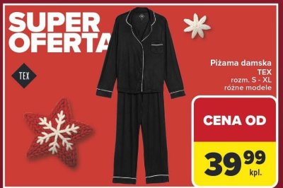 Piżama damska TEX, różne modele, rozm. S - XL promocja w Carrefour