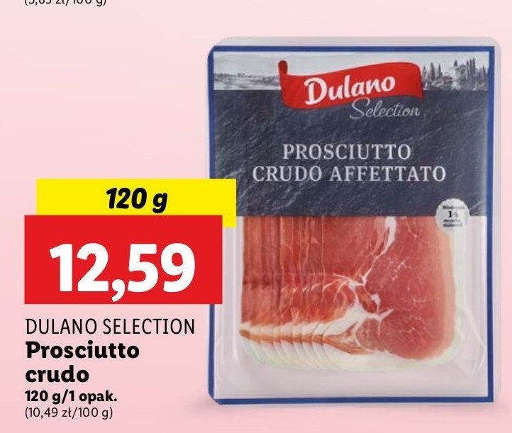 Prosciutto crudo affettato Dulano promocja