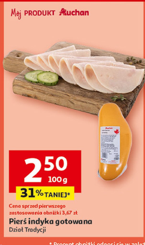 Pierś z indyka wędzona Auchan promocja