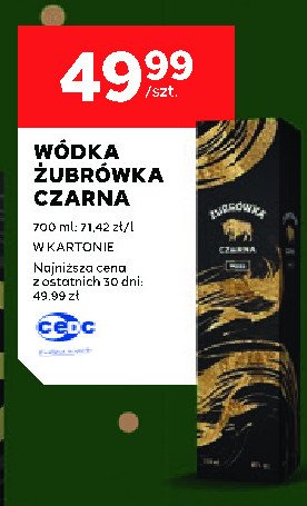 Wódka Żubrówka czarna promocja w Stokrotka