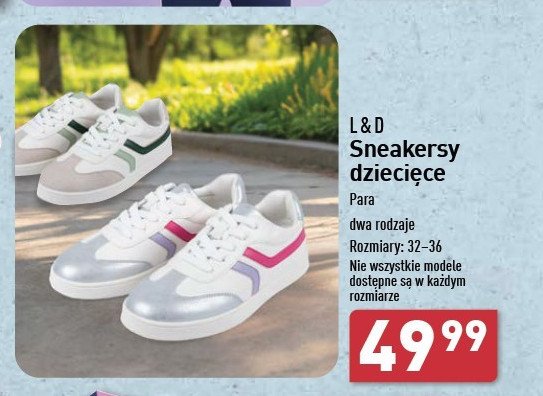 Sneakersy dziecięce 32-36 L&d promocja