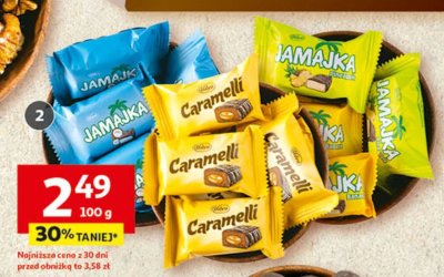 Cukierki Jamajka, Jamajka biała, Jamajka banan-mango, Jamajka rum, brownie lub Caramelli promocja w Auchan
