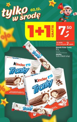 Batoniki Kinder Tronky promocja w Dealz