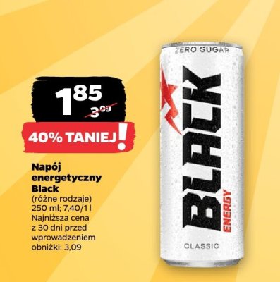 Napój energetyczny Black (różne rodzaje) promocja w Netto