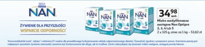 Mleko modyfikowane następne Nan Optipro 2, 3, 4 lub 5 2 x 325 g promocja w Auchan