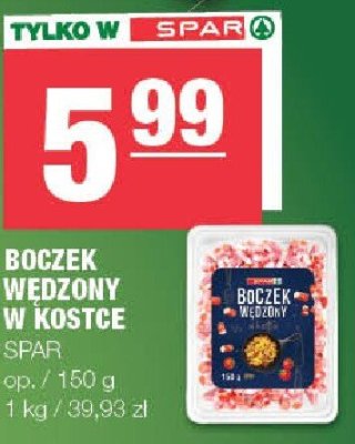Boczek wędzony w kostce Spar promocja w SPAR