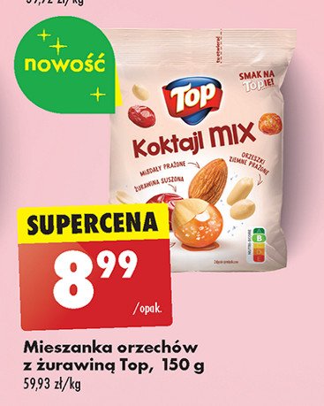 Mieszanka orzechów z żurawiną Top (biedronka) promocja