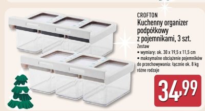 Kuchenny organizer podpótkowy CROFTON z pojemnikami, 3 szt. promocja w Aldi