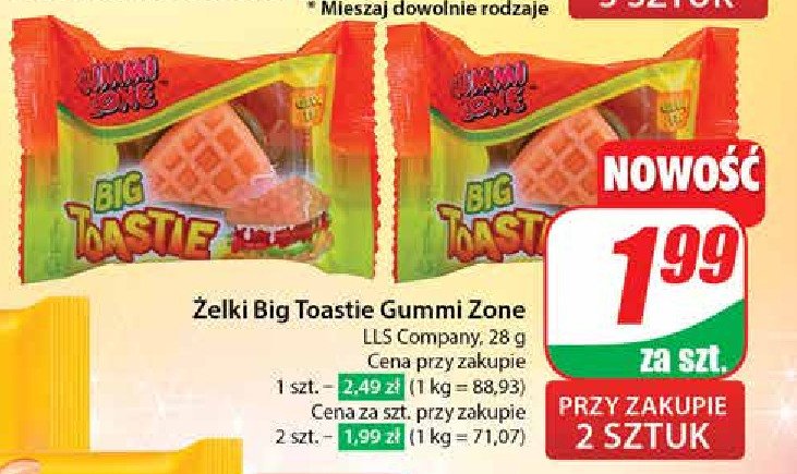 Żelki big toastie Gummi zone promocja