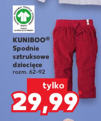 Spodnie sztruksowe chłopięce 62-104 Kuniboo promocja