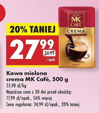 Kawa Mk cafe crema promocja