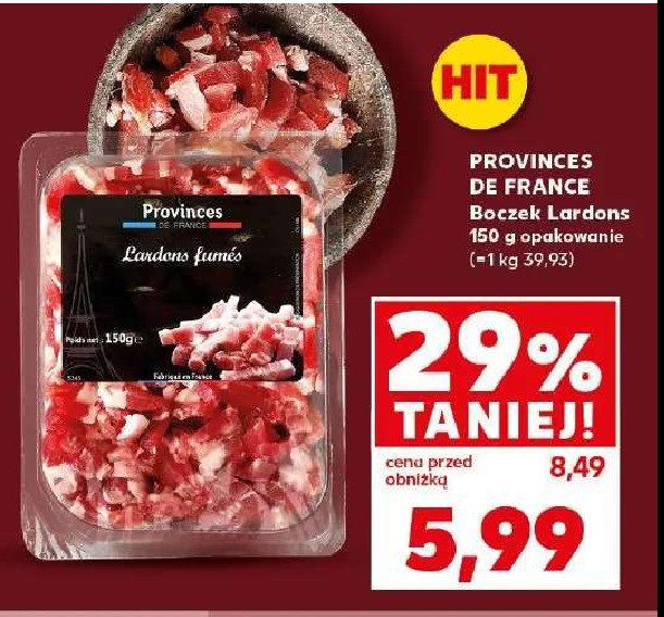 Boczek wędzony lardons Provinces de france promocja w Chata Polska