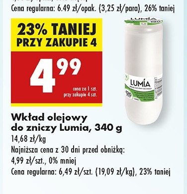 Wk艂ad olejowy do zniczy 120 Lumia promocja