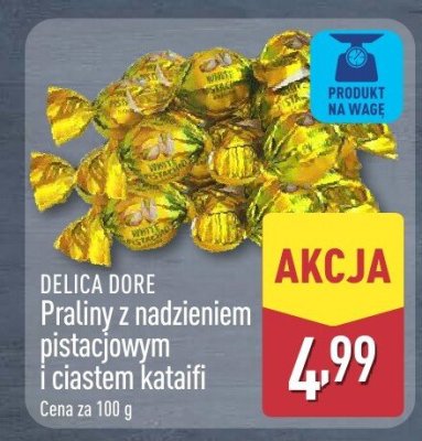 Praliny z nadzieniem pistacjowym i ciastem kataifi promocja w Aldi