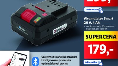 Akumulator smart 20v 4 ah Parkside promocja