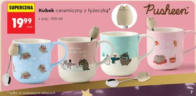 Kubek ceramiczny z łyżeczką Pusheen 350 ml promocja w Biedronka
