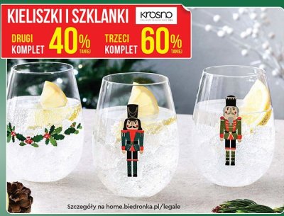 Kieliszki i szklanki promocja w Biedronka