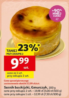 Sernik baskijski, Gmurczyk 200 g promocja w Auchan