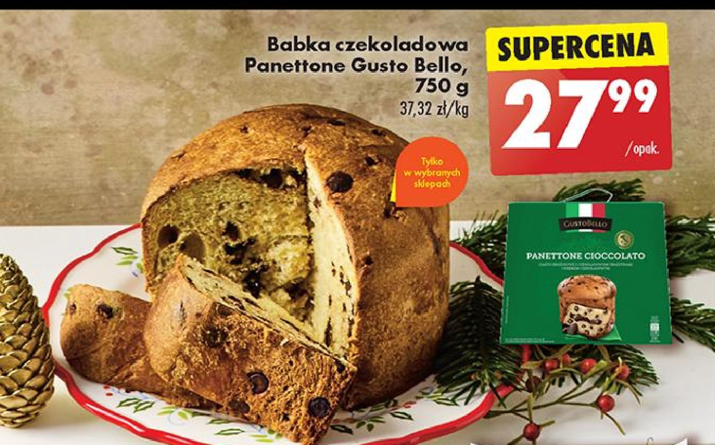 Ciasto panettone Gustobello promocja w Biedronka