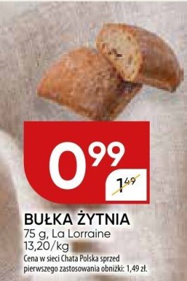 Bułka żytnia promocja w Chata Polska