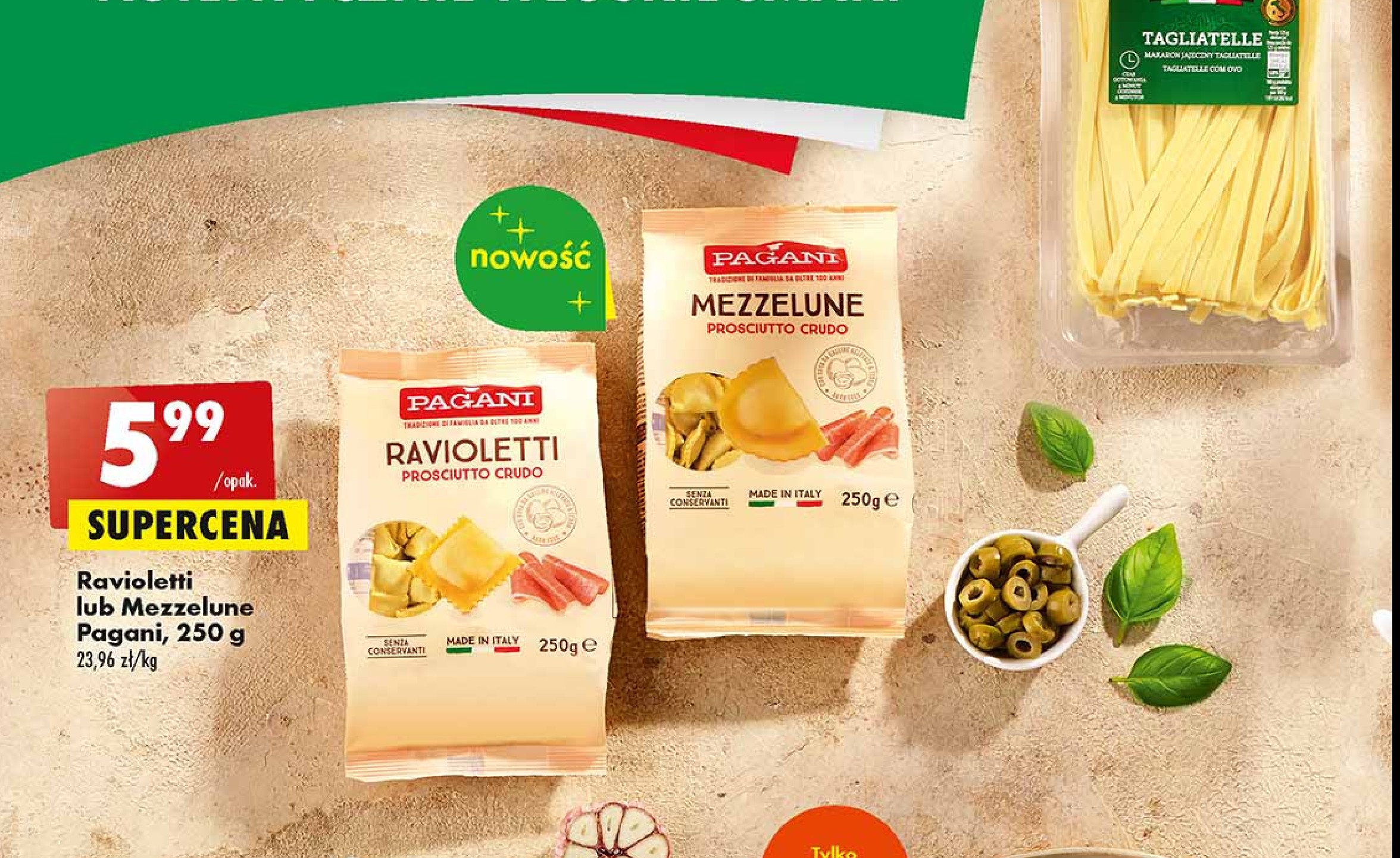 Piero偶ki mezzelune z szynk膮 PAGANI promocja
