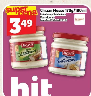 Chrzan Mosso 170g/180 ml Delikatesnowy/ Śmietankowy Mosso promocja w TOPAZ