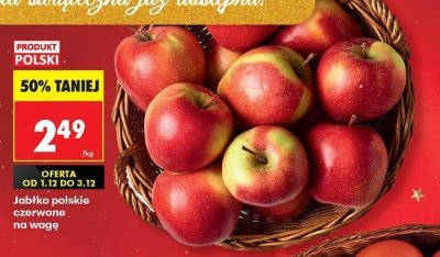 Jabłko polskie czerwone na wagę promocja w Biedronka