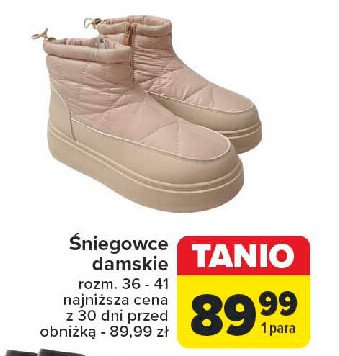 Śniegowce damskie 36-41 promocja w Carrefour