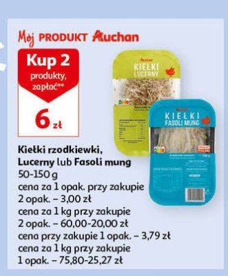 Kiełki lucerny Auchan różnorodne (logo czerwone) promocja