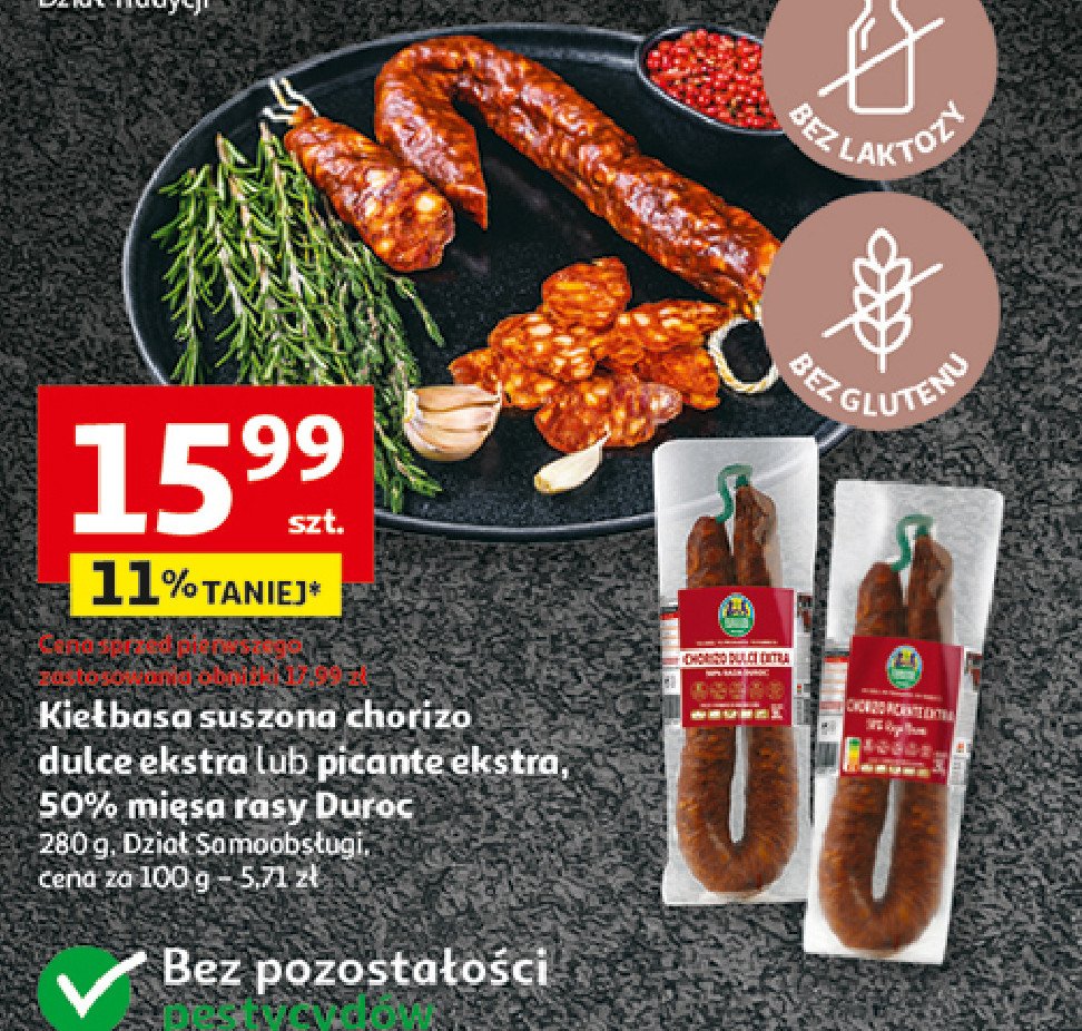 Chorizo dulce extra Auchan pewni dobrego promocja