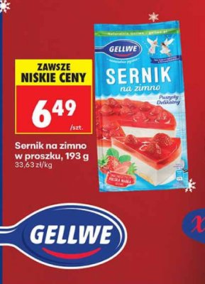 Sernik na zimno w proszku Gellwe promocja w Biedronka