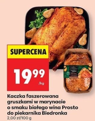 Kaczka faszerowana gruszkami w marynacie o smaku białego wina Prosto do piekarnika Biedronka promocja w Biedronka