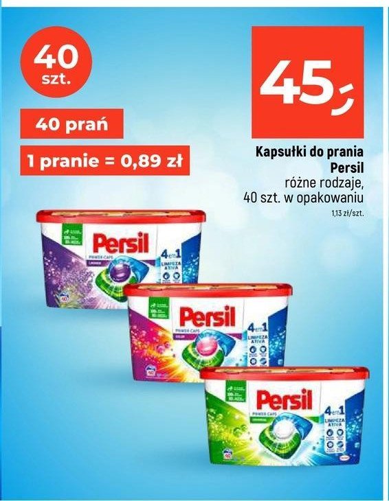 Kapsułki do prania lavender PERSIL POWER CAPS promocja